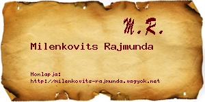 Milenkovits Rajmunda névjegykártya